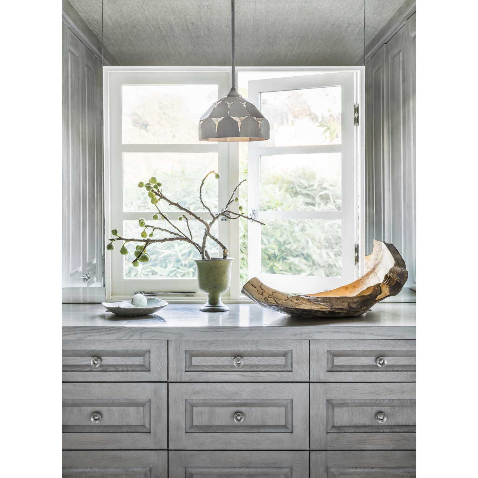 Frenchman Bay 4 Light 14.38 inch Antique Nickel Semi-Flush Mount Ceiling Light, Design Series